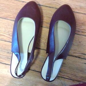 Comfortable Slingback Size 11 W Maroon Color New